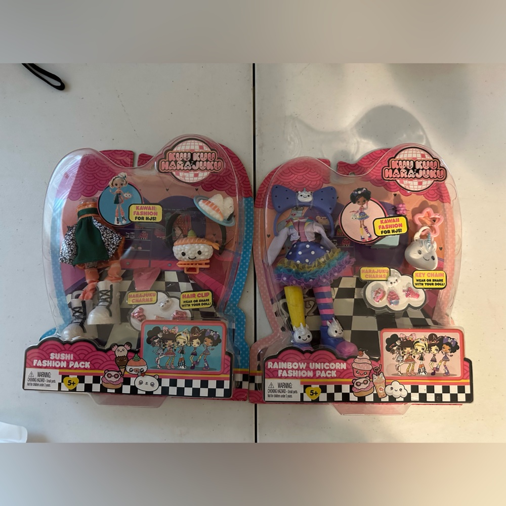 Fashion Pack - Rainbow Unicorn & Sushi lot of 2